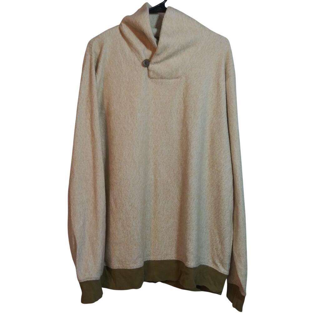 L.L.Bean Men's Heritage Marled Fleece Pullover Sweater Neutral Tall Sz L